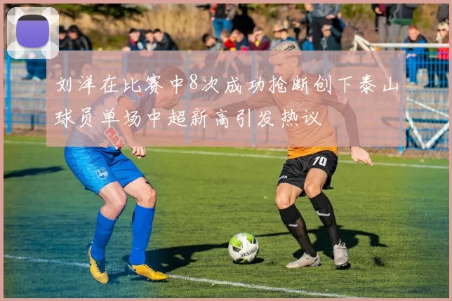 刘洋在比赛中8次成功抢断创下泰山球员单场中超新高引发热议